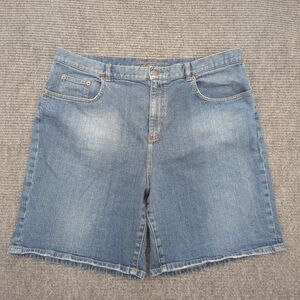 Lauren Ralph Lauren Classic Blue Denim Women's Shorts Size 18W, Classic, Preppy